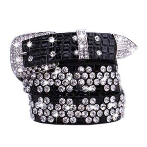 Handmade Rhinestone Studded Big Buckle Belt Accessory For Jeans Shorts, #13